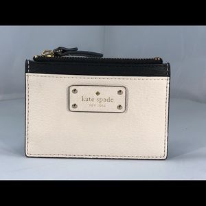 Kate Spade Black Cement Adi Coin Purse/Card Wallet